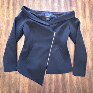 Trouve off the shoulder black blazer Size S